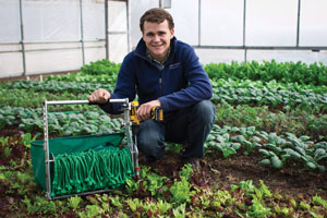 Jonathan Dysinger in hoophouse