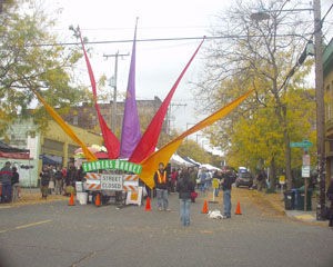 banners mark closed street