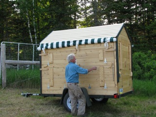 Eliot Coleman with Mobile Farm Stand