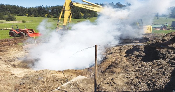 extinguishing biochar pit burn