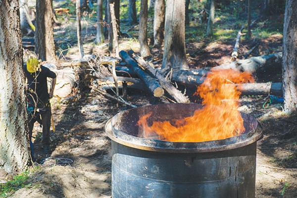 biochar flame cap kiln